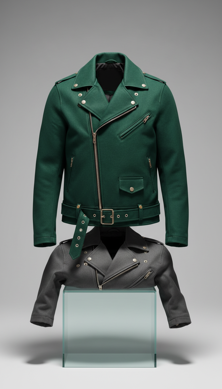 Metallic Hardware Layered Hoodie